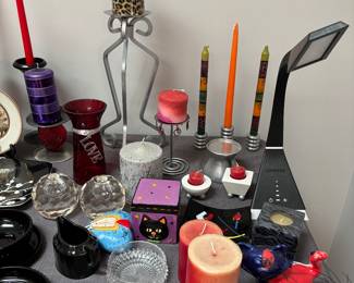 CANDLE STICKS & CANDLES