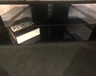 TV STAND GLASS AND BLACK