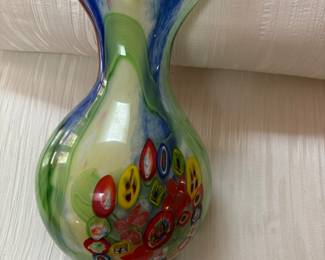 14" millefiori vase