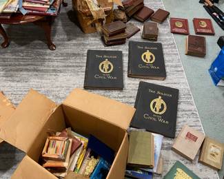 Update** A lot of books sold, but I found a lot more in the attic overnight. Comme back and get some more!! Lots of kids books, lots of vintage books. Many, many, many vintage books. Many new books! Many from the 1800s, early 1900s, 60s, 70s, and contemporary. Tons and tons of vintage children's books. Most everything $1 except for some much nicer/more valuable things $5, and a few select books higher due to value. But all much cheaper than you'll find elsewhere!!!