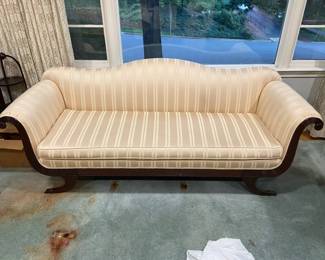 Beautiful vintage sofa. Excellent condition. 7' wide by 29" deep by 33" tall. $400. 