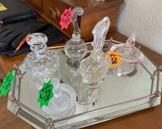 Glass Items and Holding Tray