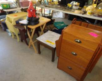 Wood Side Desk, Marble top Table, Wood TV Trays, Electric Blower