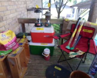 Lanterns, Ice chest, Outside Chairs ETC