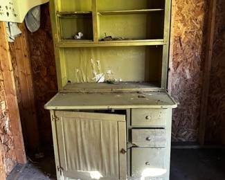 ANTIQUE CABINET NEEDS WORK