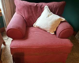 SIDE CHAIR RED CHECKERED