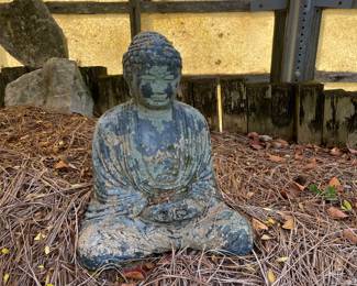 Meditating Buddha concrete garden statue