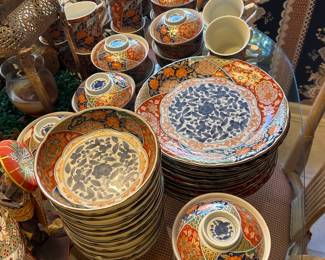 Set of vintage Gumps Imari Kurakusa china