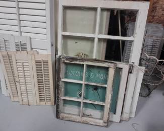 Vintage windows and shutters