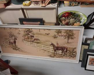 3D quilted horse wallhanging
