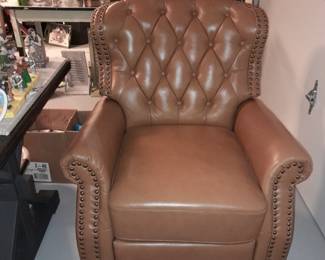 Brand new leather recliner - Camel colored