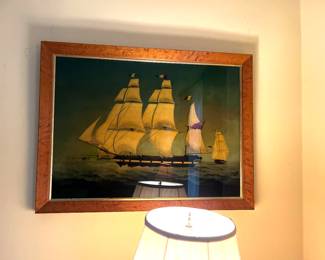 Vintage ship painting