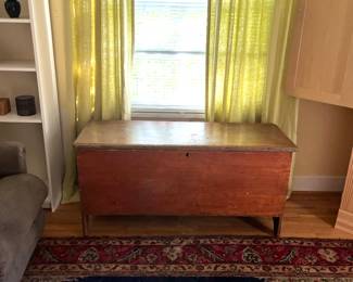 
Antique Rustic Primitive 6 Board  Pine Blanket Chest Trunk