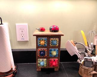 Vintage oak spice rack