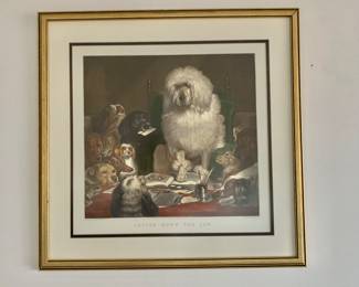 "Laying Down the Law" after Sir Edwin Landseer Mezzotint Print