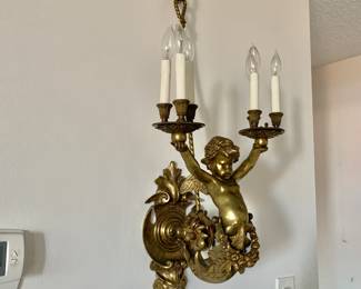 French Ormolu "Putto" Six Light Candelabrum, Last Quarter 19th Century