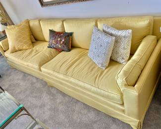 Vintage, MCM Long Yellow Sofa