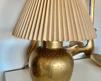 MCM Ceramic Studded Table Lamp