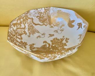 Royal Crown Derby Gilt Octagonal Bowl
