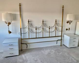 Vintage and MCM Furniture - Brass Headboard