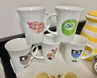 Tara Reed Designs Blue Harbor Collection Whimsical Coffee/Tea Mugs