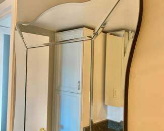 Large Wavy Beveled Mirror