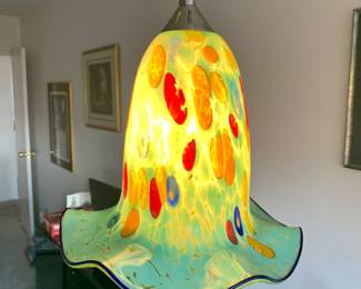 MCM/Vintage Murano Confetti Style Pendant Lamp