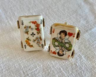Vintage Swank Arts of the World Italian Playing Card Cufflinks