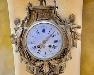 Louis XV Style Ormolu "Cartel" Clock