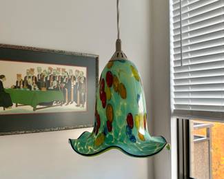 MCM/Vintage Murano Confetti Style Pendant Lamp