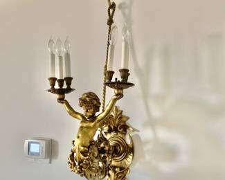 French Ormolu "Putto" Six Light Candelabrum, Last Quarter 19th Century