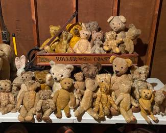 Lots of early antique "Teddy" bears