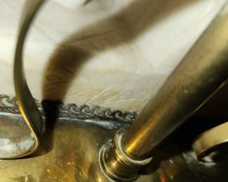 alabaster bust lamp, signed on back