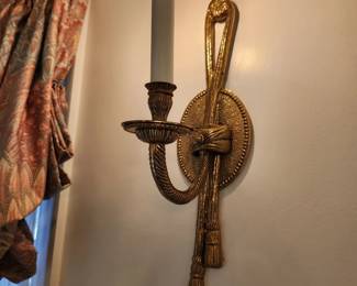 pair hardwired wall sconces