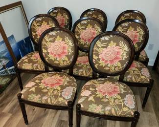 set of 8 dining chairs