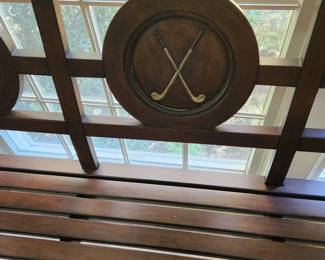 golf themed bench