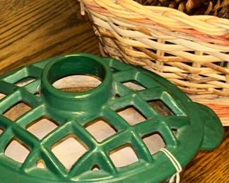 Forest Green Lattice Wood Stove Steamer
45.00