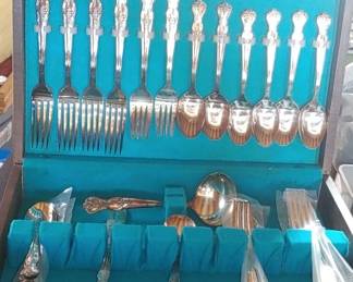 Two boxes extra Silver Plate vintage flatware