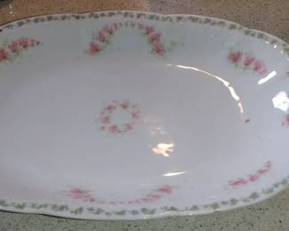 Beautiful limoge platter with tiny pink roses