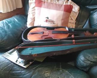 Green leather recliner