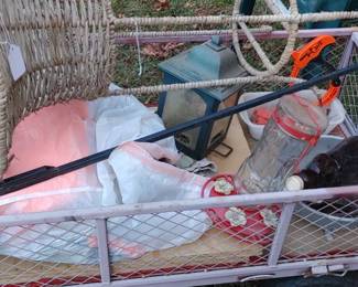 Cart full of goodies headed back to the house