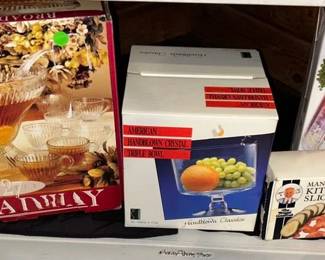 Punch bowl and cups trifle bowl and more