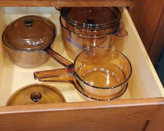 Large set of Visions cookware