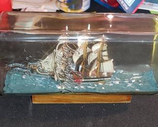 Beautiful ship in a bottle