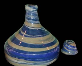 Very unique signed art pottery
Michael McCard art pottery tiki torch vessel
