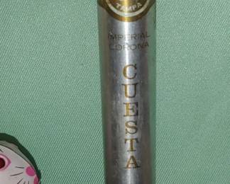 , vintage aluminum cigar humidor