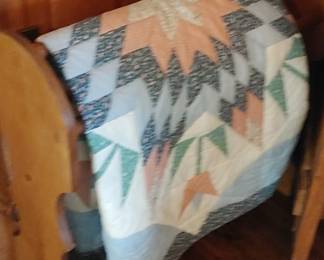 Star quilt & quilt rack