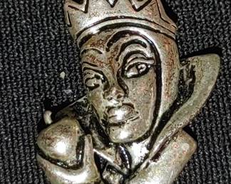 Vintage 1990 evil queen sterling silver charm