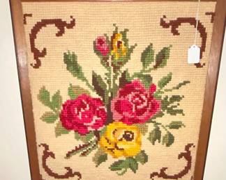 Fantastic vintage needlepoint roses