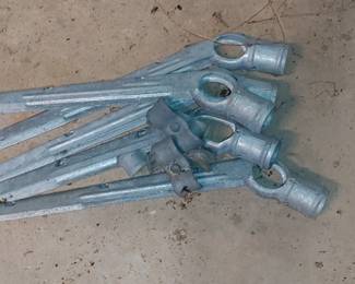 Vintage fishing pole holders